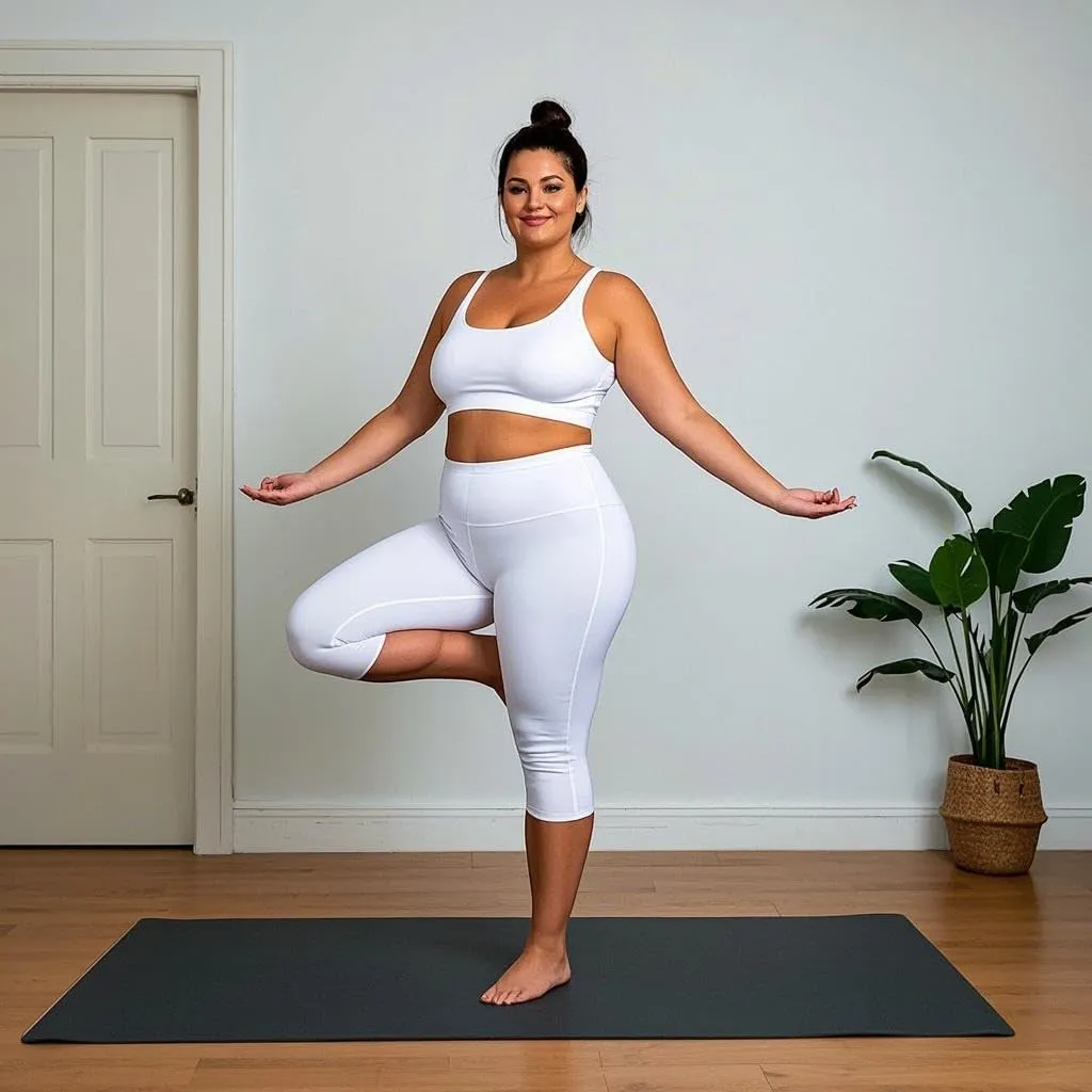 2 Pack Plus Size Capri Leggings for Curvy Women -1X-4X High Waisted Tummy Control&Soft Yoga Workout Gym Tights Pants