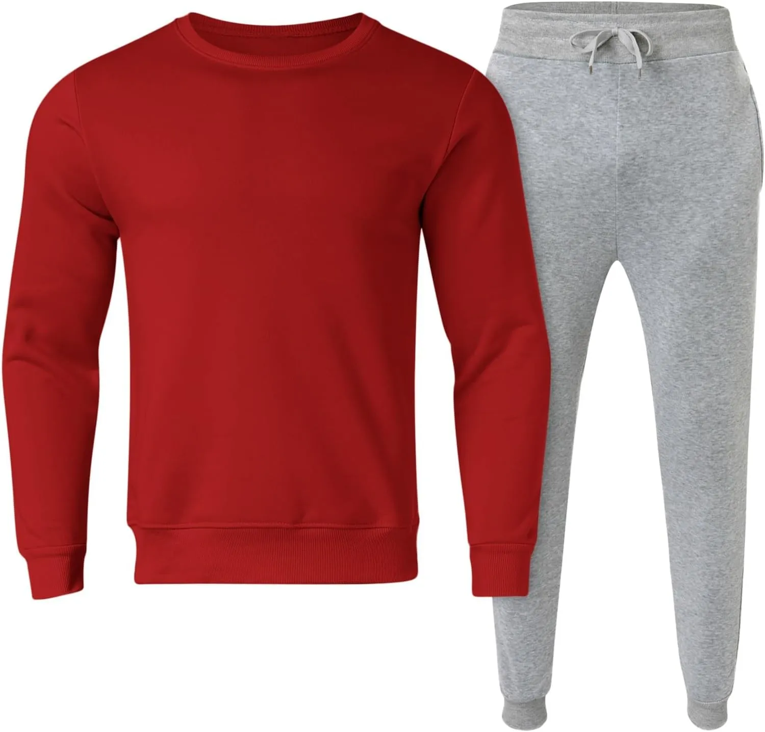 2023 Mens 2 Piece Outfits Tracksuit Set Winter Long Sleeve T Shirt Pants Set Fashion Stylish Plus Size Jogger Suit Sweatsuit