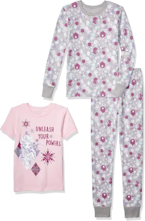 Amazon Essentials Disney | Marvel | Star Wars Babies, Toddlers, and Girls' Pajama Set, 4-Piece (Previously Spotted Zebra)