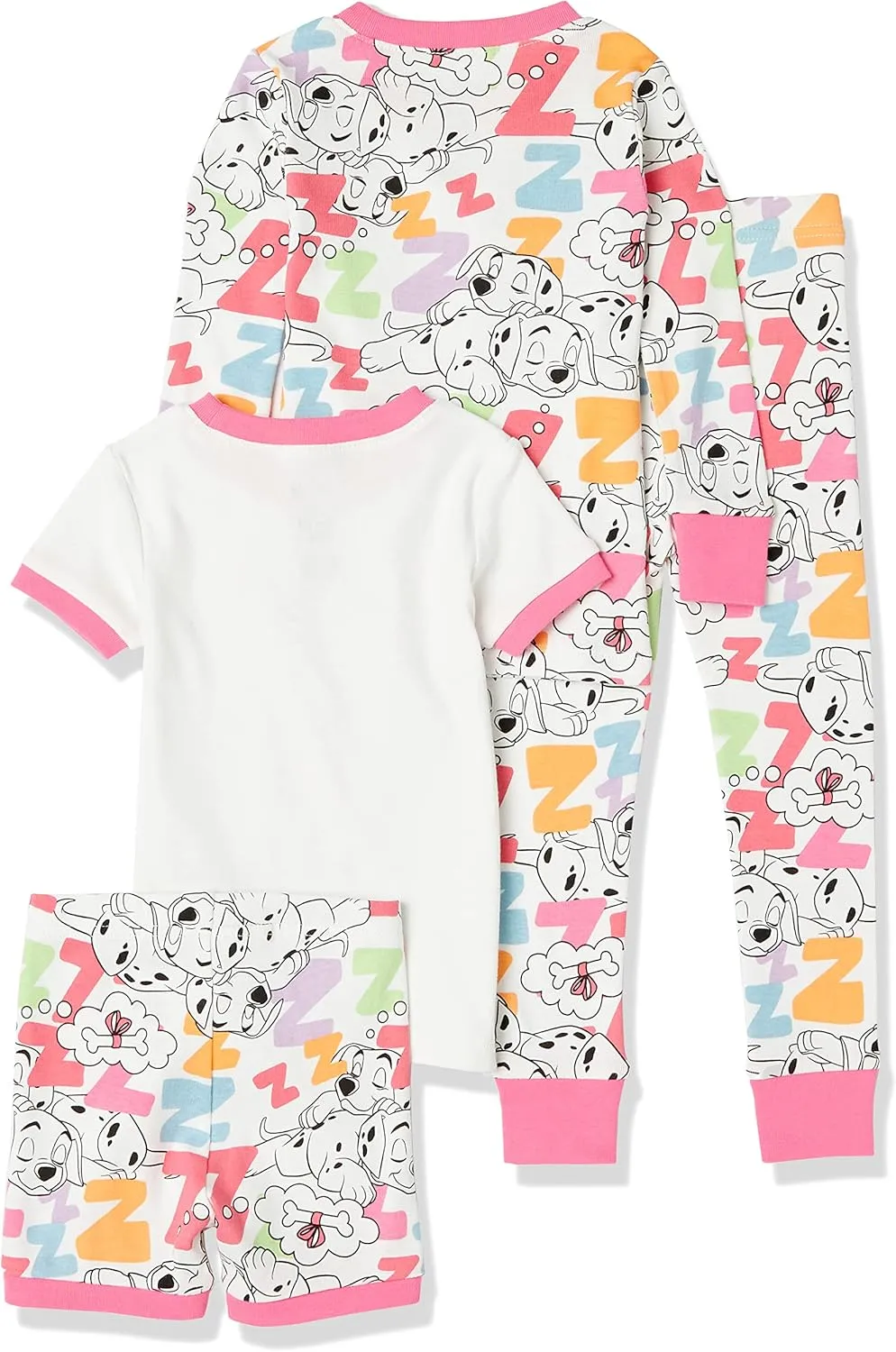 Amazon Essentials Disney | Marvel | Star Wars Babies, Toddlers, and Girls' Pajama Set, 4-Piece (Previously Spotted Zebra)