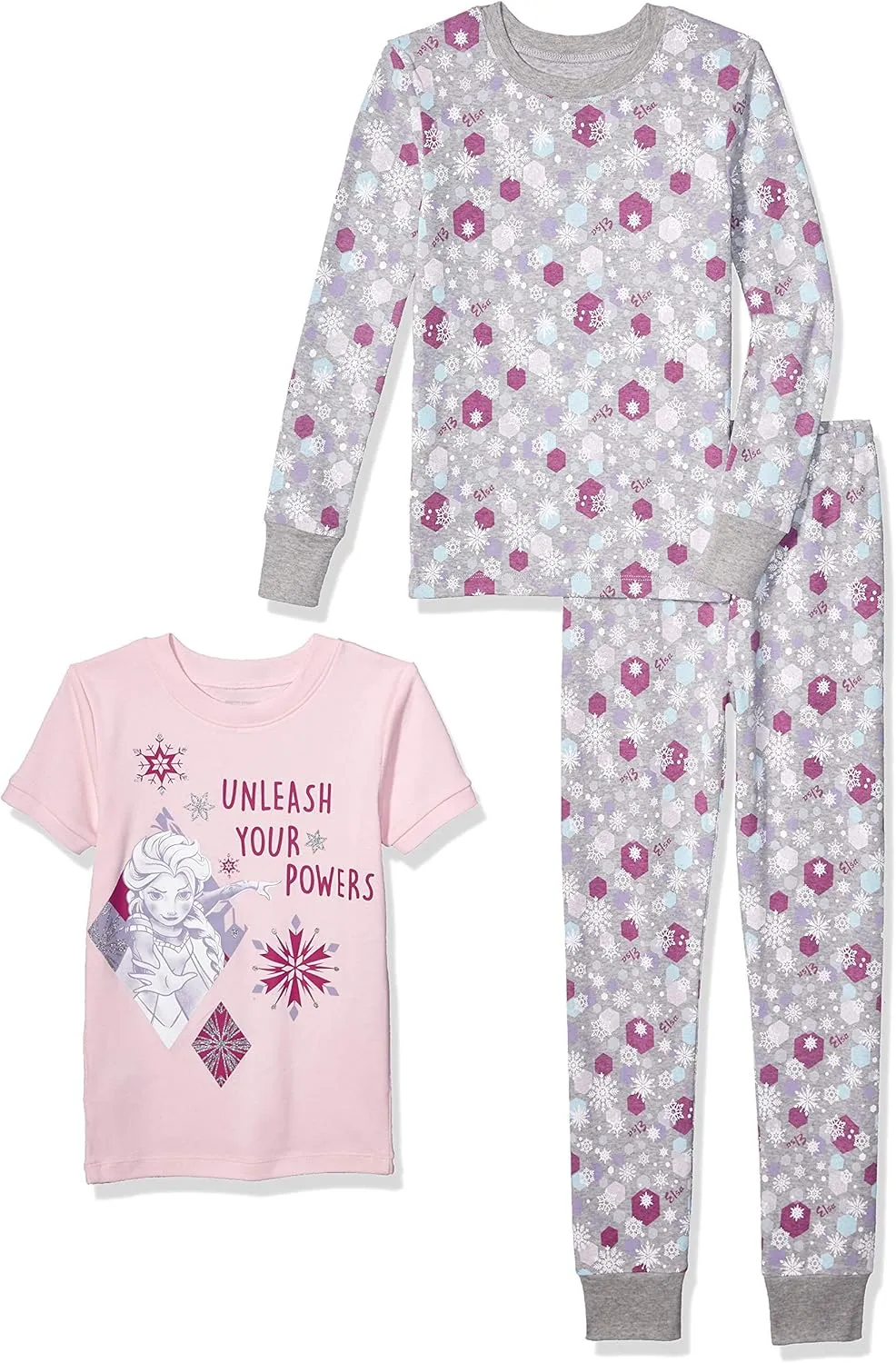 Amazon Essentials Disney | Marvel | Star Wars Babies, Toddlers, and Girls' Pajama Set, 4-Piece (Previously Spotted Zebra)