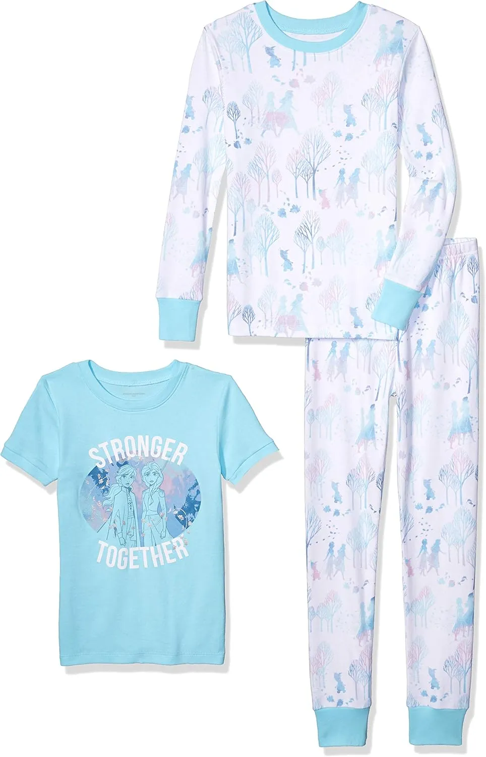 Amazon Essentials Disney | Marvel | Star Wars Babies, Toddlers, and Girls' Pajama Set, 4-Piece (Previously Spotted Zebra)