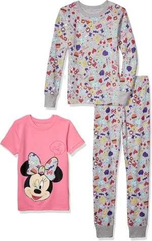 Amazon Essentials Disney | Marvel | Star Wars Babies, Toddlers, and Girls' Pajama Set, 4-Piece (Previously Spotted Zebra)