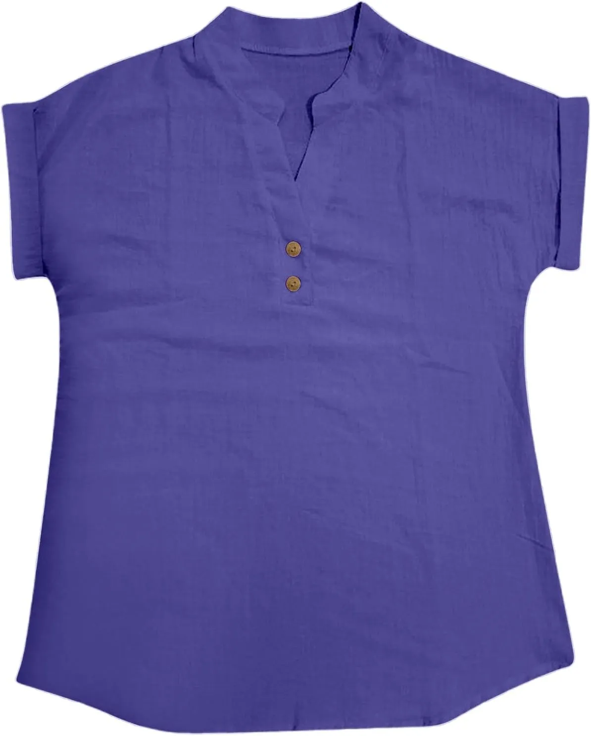 Aniywn Linen Shirts for Women 2025 Summer Casual Button Down V Neck Short Sleeve Tee Tops Comfy Trendy Business Work Blouses