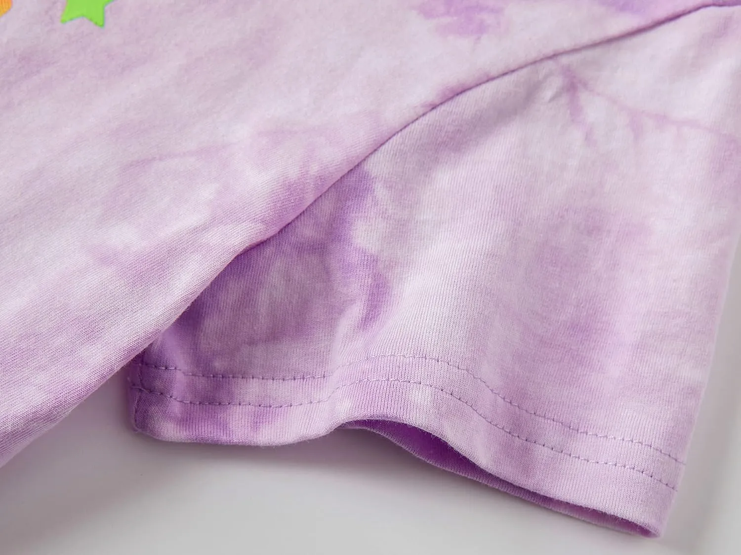 Beezizac Tie Dye Pajamas for Girls - 100% Cotton Glitter Butterfly Cat Summer Short Sleeve PJ Set Tween Clothes Size 4T - 18