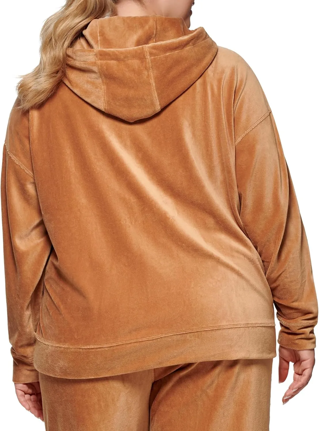 Calvin Klein Performance Women's Logo Tape Micro Rib Velour Pullover