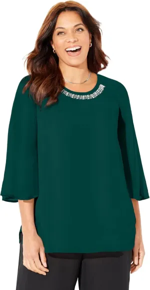 Catherines Women's Plus Size Dazzling Blouse