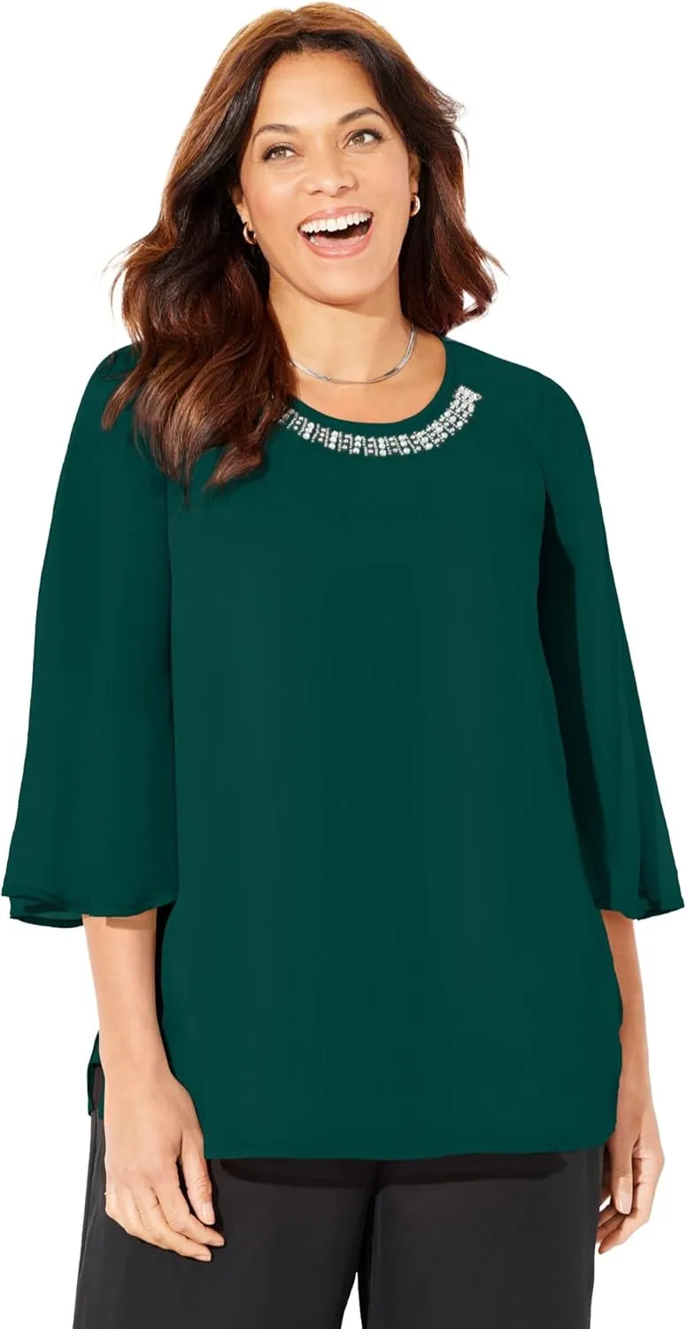 Catherines Women's Plus Size Dazzling Blouse
