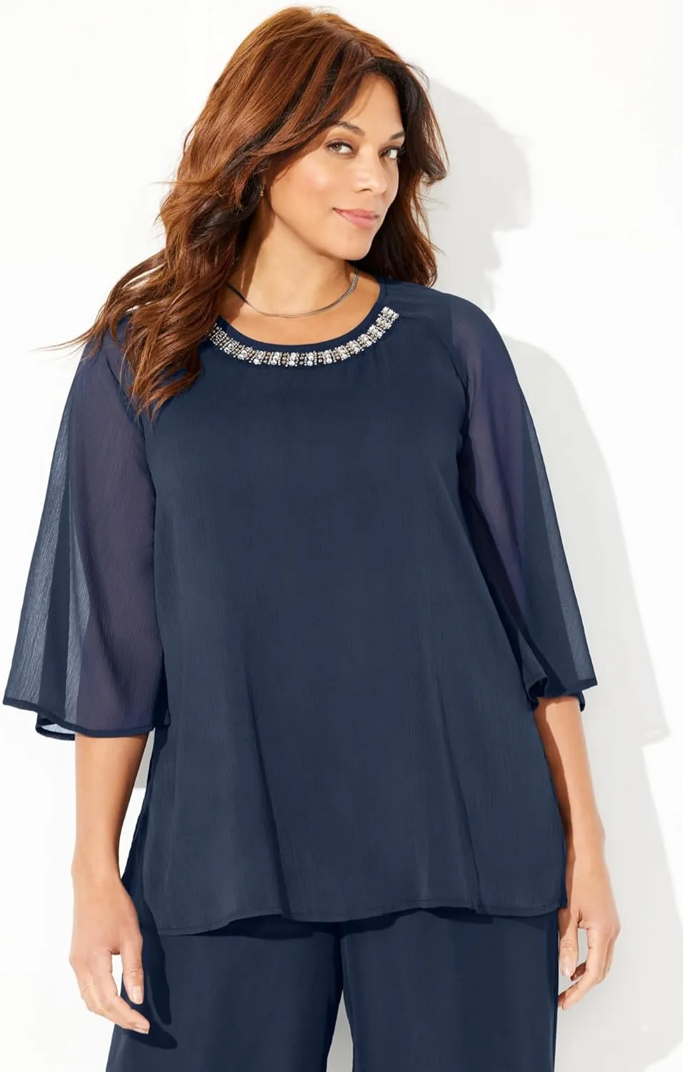 Catherines Women's Plus Size Petite Dazzling Blouse