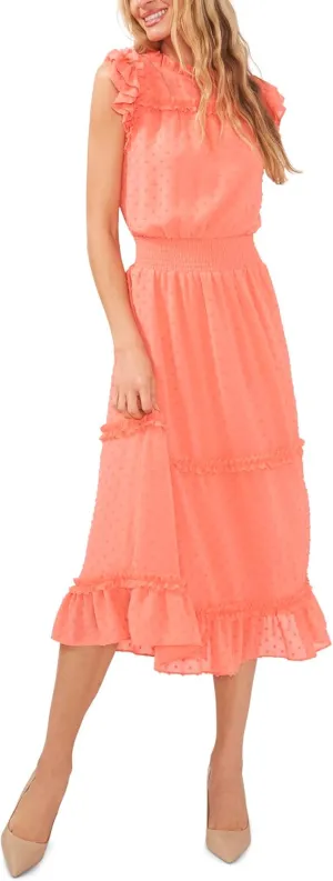 CeCe Women's Sleeveless Clip Dot Dress