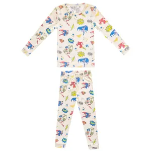 Copper Pearl Two Piece Long Sleeve Toddler Pajamas PJ Sets for Boys and Girls - Adorable Pattern Pajamas, Breathable Fabric to Keep Cool While Sleeping, Sizes 12 Months to 5T - Justice League™