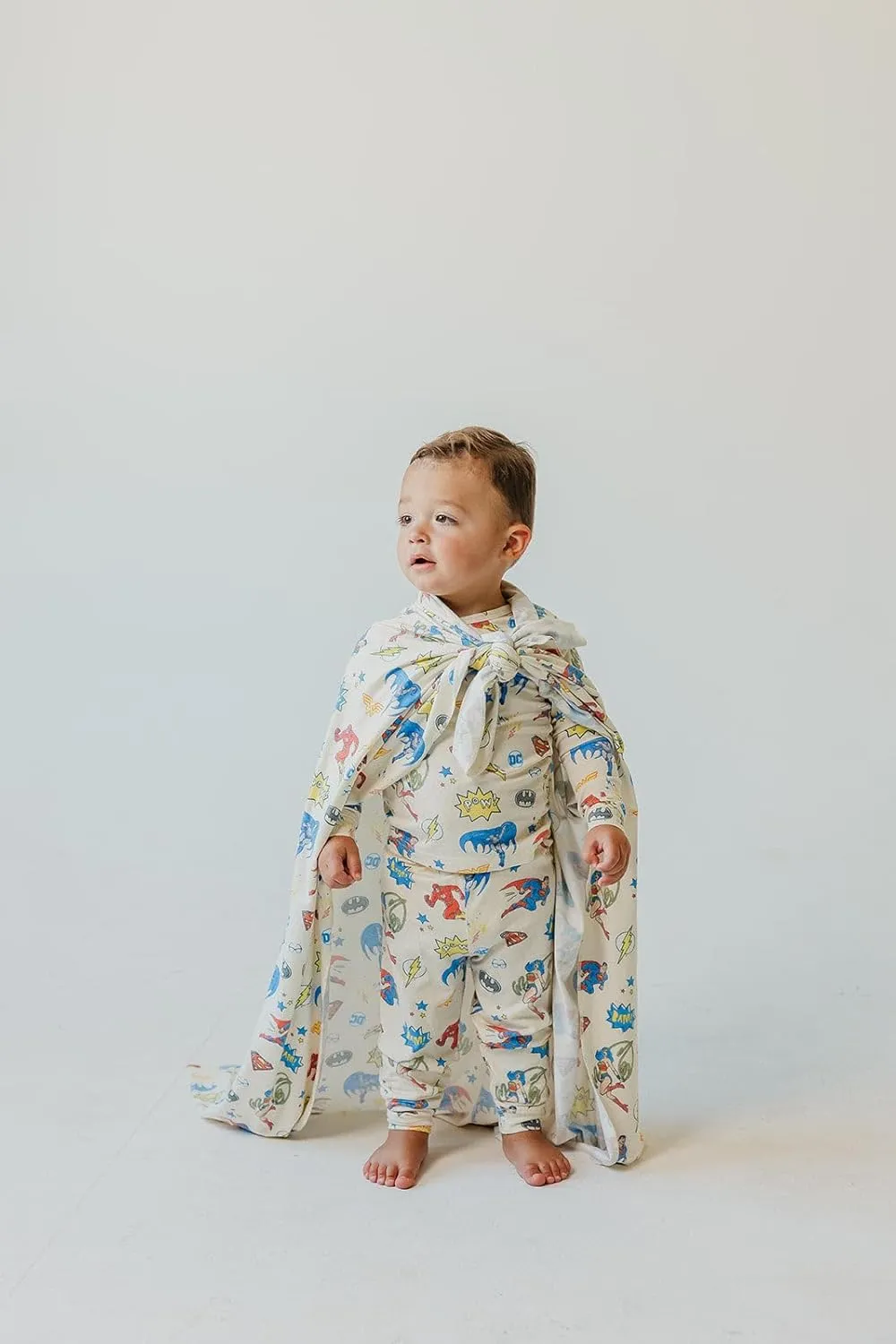 Copper Pearl Two Piece Long Sleeve Toddler Pajamas PJ Sets for Boys and Girls - Adorable Pattern Pajamas, Breathable Fabric to Keep Cool While Sleeping, Sizes 12 Months to 5T - Justice League™