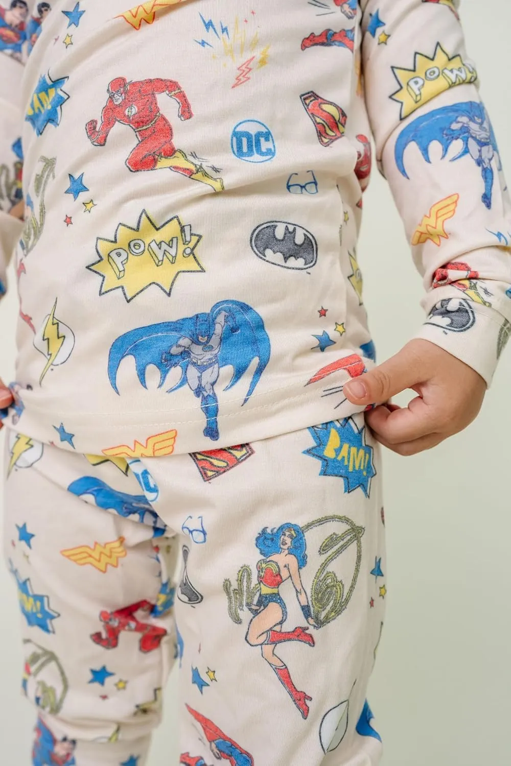 Copper Pearl Two Piece Long Sleeve Toddler Pajamas PJ Sets for Boys and Girls - Adorable Pattern Pajamas, Breathable Fabric to Keep Cool While Sleeping, Sizes 12 Months to 5T - Justice League™