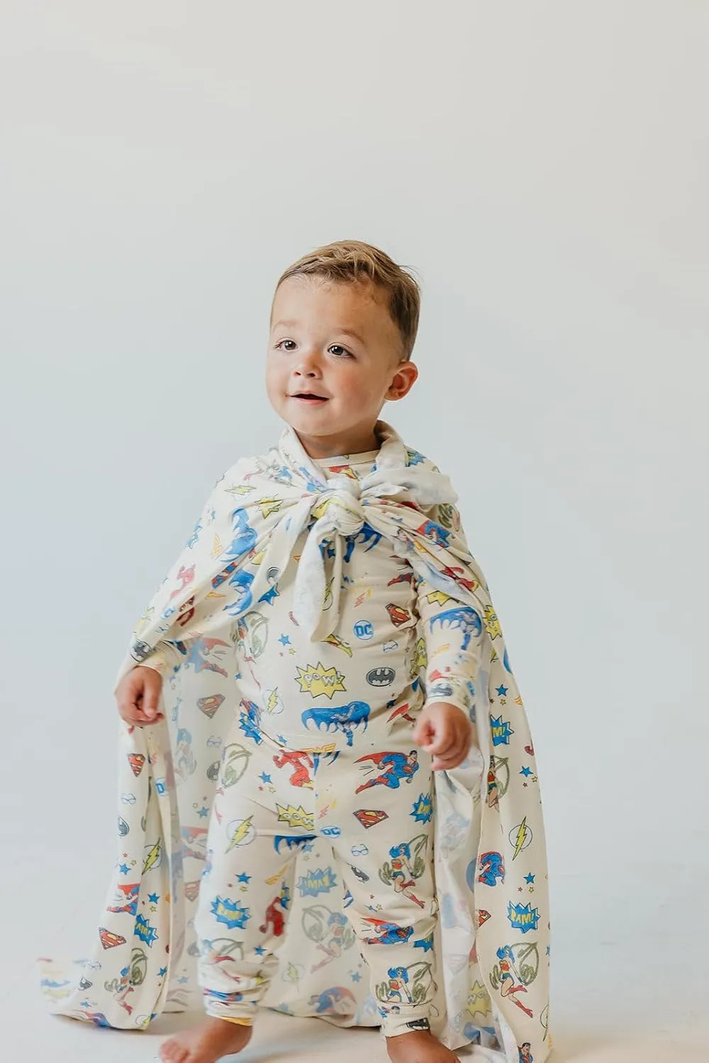 Copper Pearl Two Piece Long Sleeve Toddler Pajamas PJ Sets for Boys and Girls - Adorable Pattern Pajamas, Breathable Fabric to Keep Cool While Sleeping, Sizes 12 Months to 5T - Justice League™