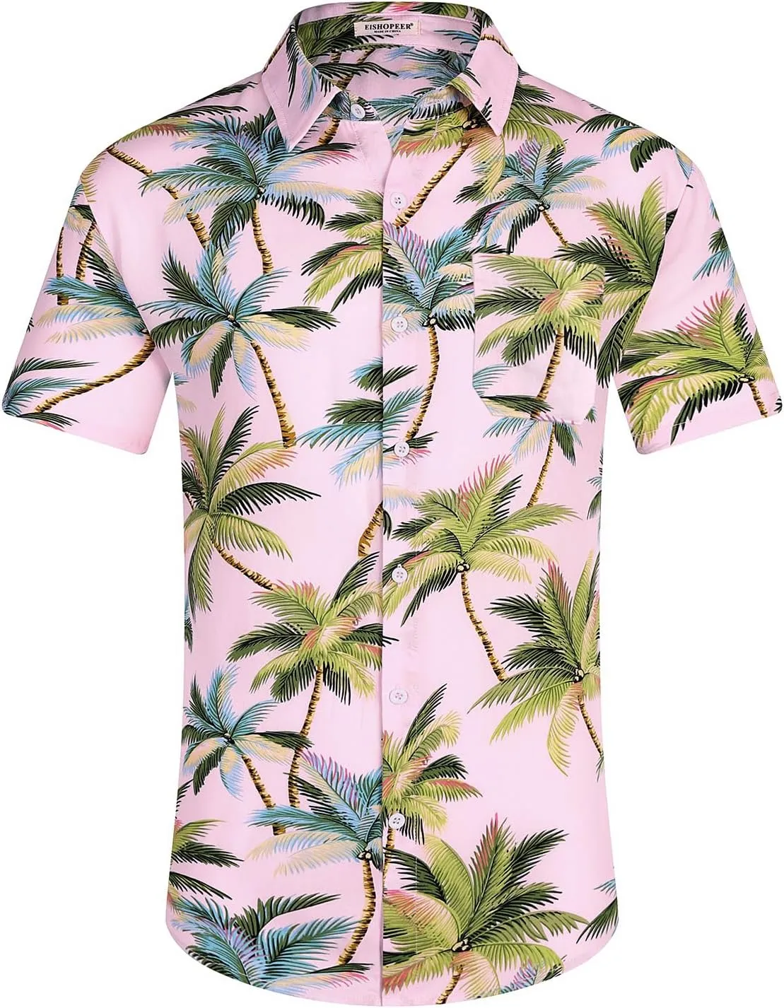 EISHOPEER Hawaiian Shirt for Men Short Sleeve Button Down Floral Tropical Holiday Beach Shirts S-3XL