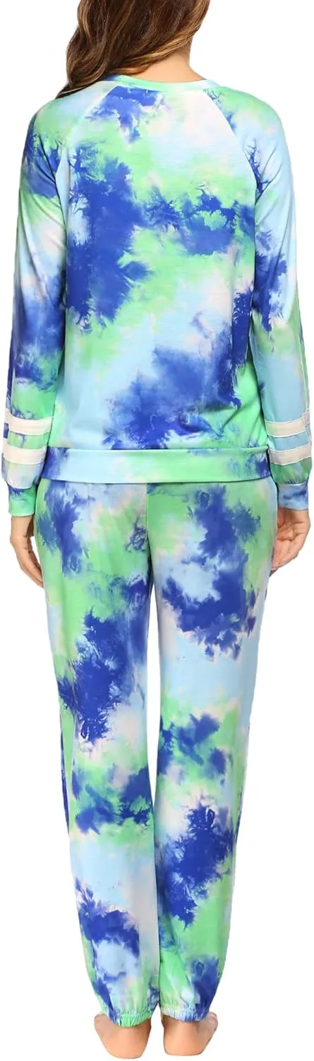 Ekouaer Sweatsuits Womens Loungewear Set Tracksuit Long Sleeve Pajamas Set with Pockets 2 Piece Outfits Lounge Sets
