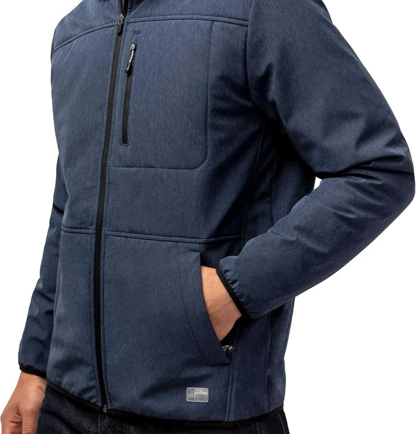 Free Country Men's Melange Stretch Full Zip Hoodie