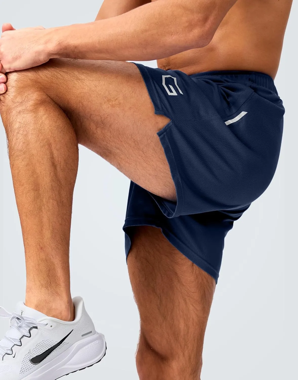 G Gradual Men's Gym Shorts 5"/7"/10" with Zipper Pockets Basketball Athletic Mesh Quick Dry Shorts for Workout Running Tennis
