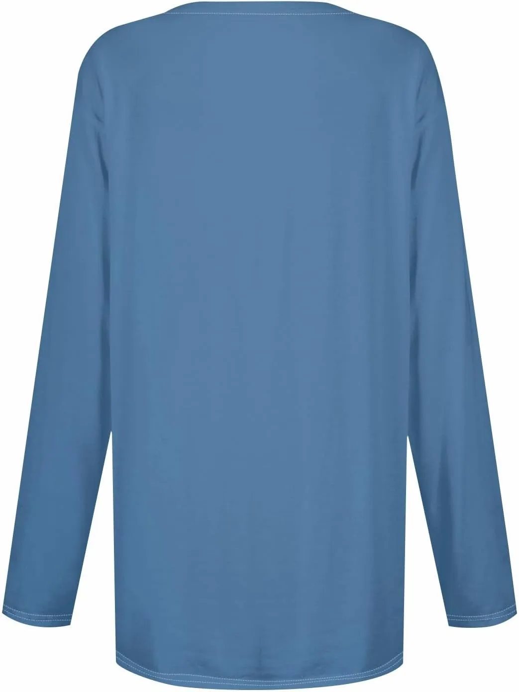 GOFULY Womens Dressy Tunic Tops Long Sleeve Crewneck Work Shirts Fall Elegant Blouses Solid Casual Winter Outfit with Pockets