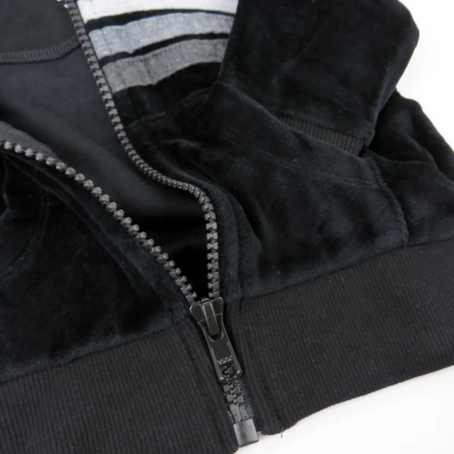 HonestBaby Velour Pullover Hoodie and Zip Front Sweatshirt and Jogger Sweatpants Set