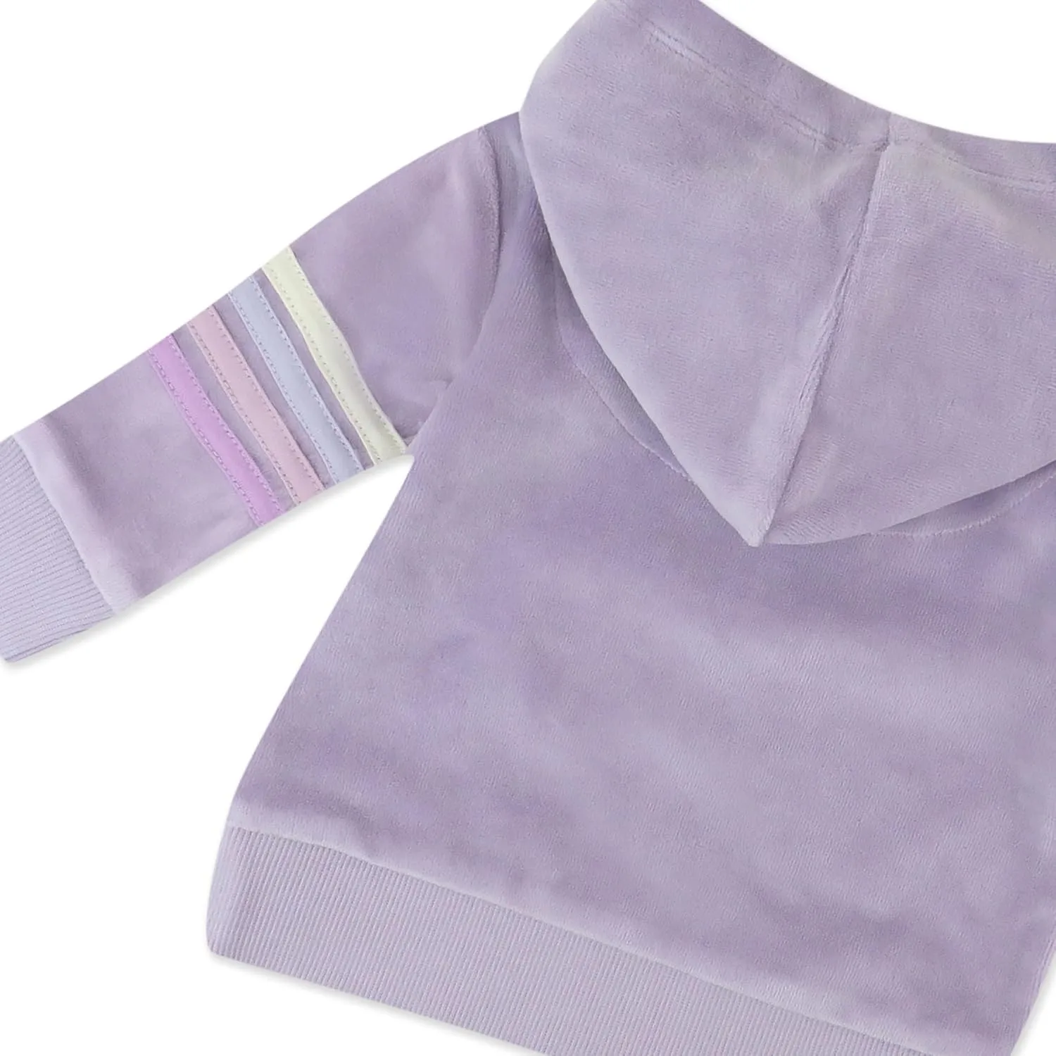 HonestBaby Velour Pullover Hoodie and Zip Front Sweatshirt and Jogger Sweatpants Set