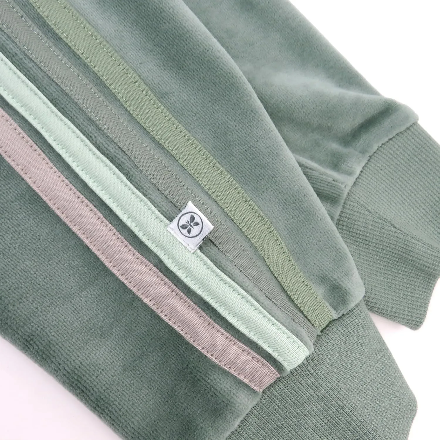 HonestBaby Velour Pullover Hoodie and Zip Front Sweatshirt and Jogger Sweatpants Set