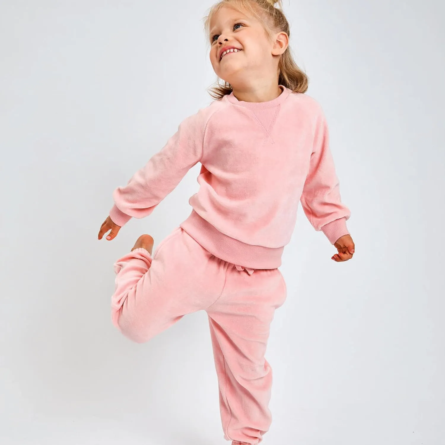 HONESTBABY Velour Pullover Hoodie and Zip Front Sweatshirt and Jogger Sweatpants Set