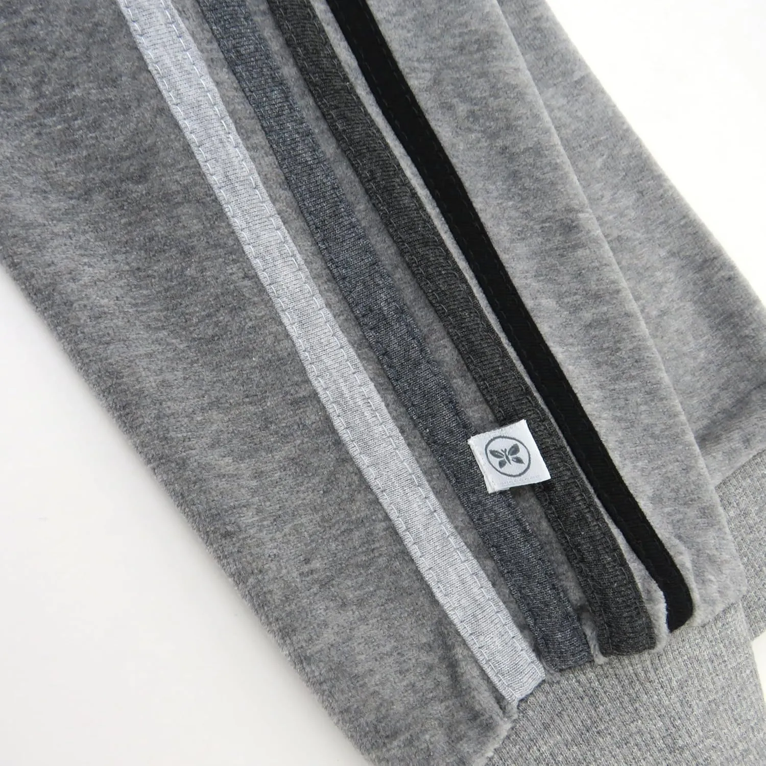 HonestBaby Velour Pullover Hoodie and Zip Front Sweatshirt and Jogger Sweatpants Set