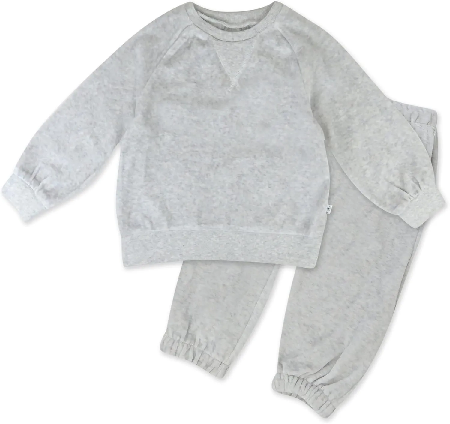 HONESTBABY Velour Pullover Hoodie and Zip Front Sweatshirt and Jogger Sweatpants Set
