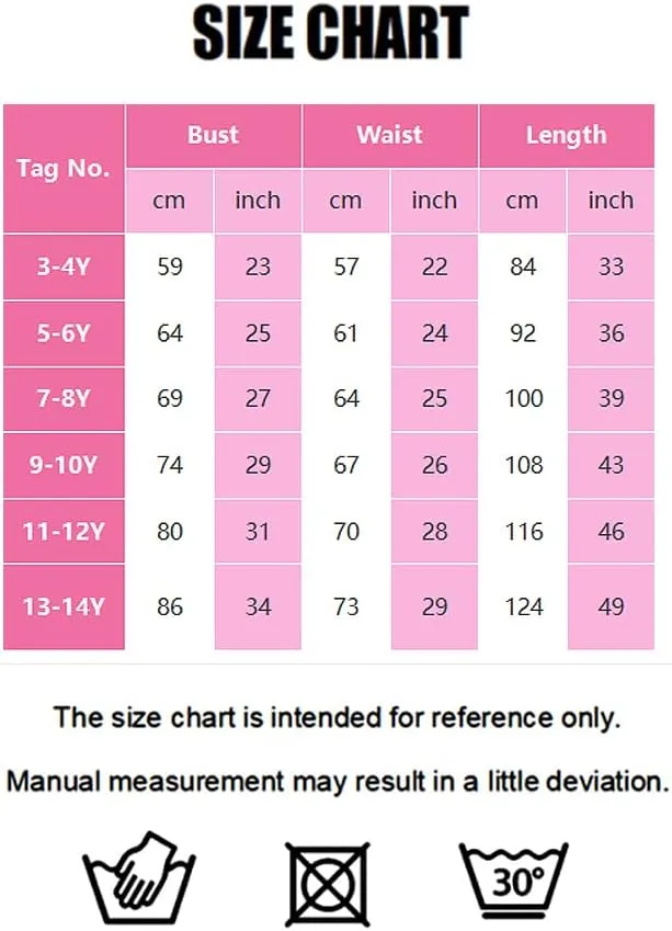 IBTOM CASTLE Kids Girls 3D Butterfly Dress Little Bridesmaid Party Dress Flower Girl Dress Wedding Photoshoot