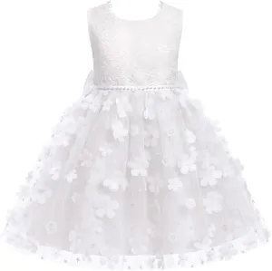IBTOM CASTLE Toddlers Girls Flower Dress Sleeveless Tutu Dress Princess Birthday Party Round Neck Flower Girl Dress