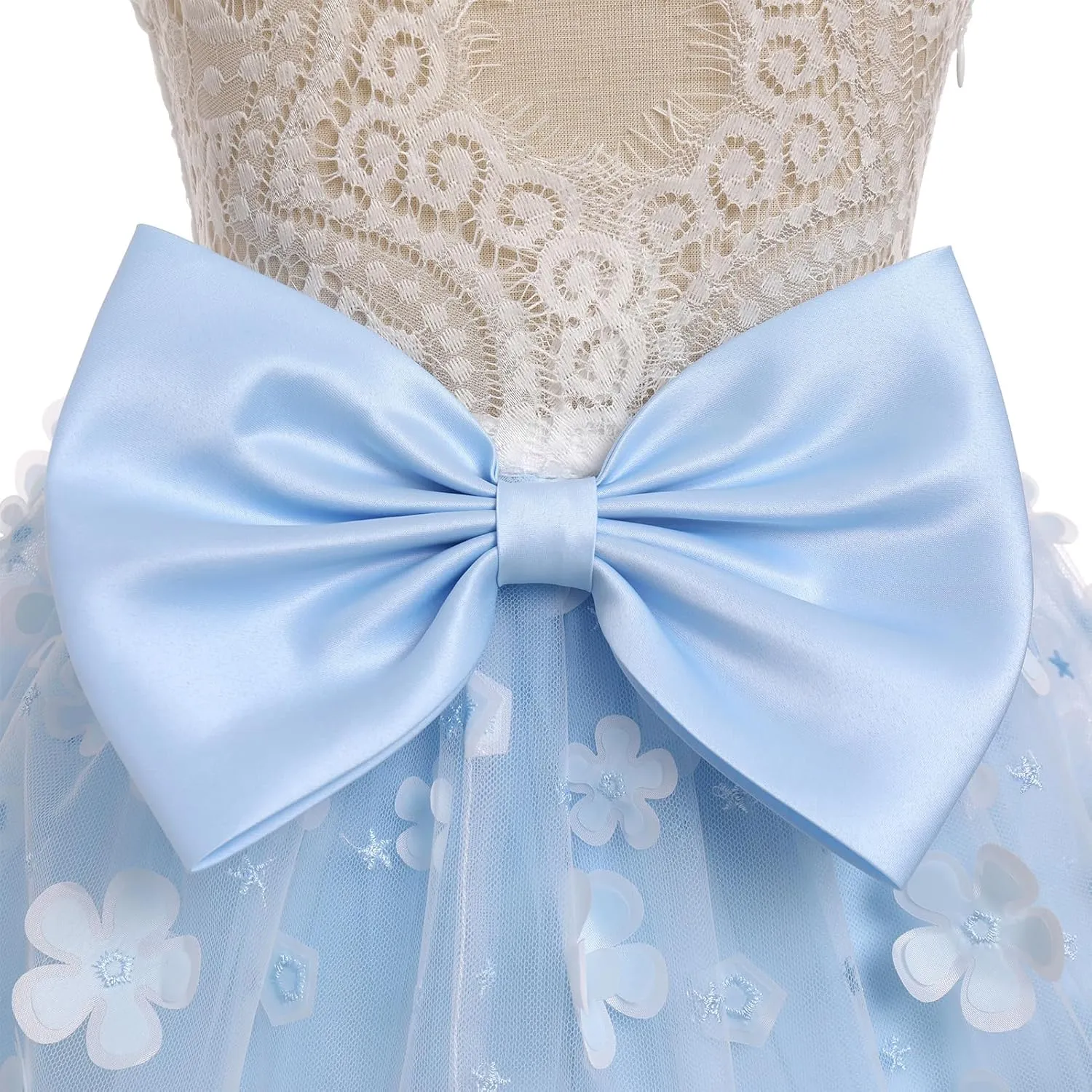 IBTOM CASTLE Toddlers Girls Flower Dress Sleeveless Tutu Dress Princess Birthday Party Round Neck Flower Girl Dress