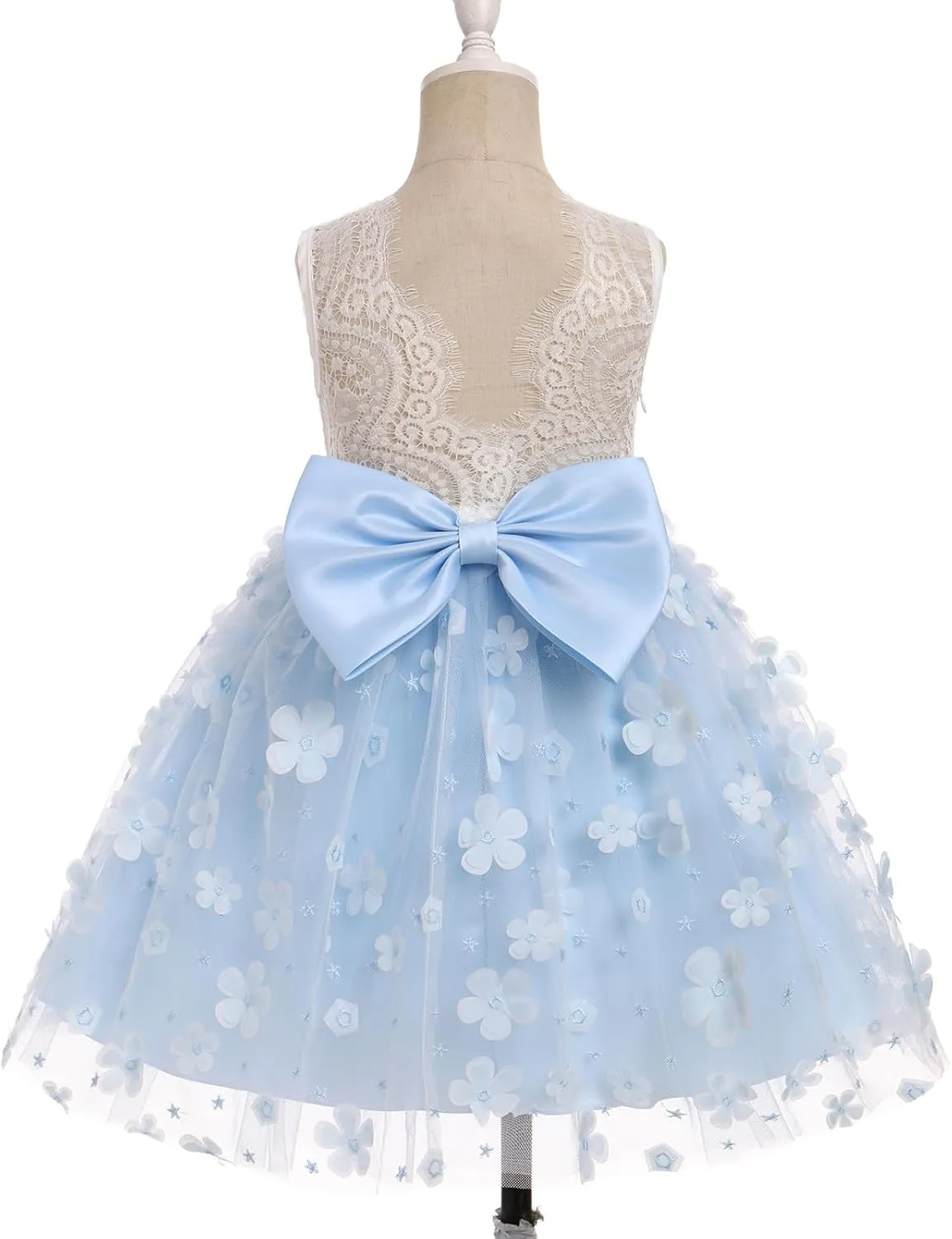IBTOM CASTLE Toddlers Girls Flower Dress Sleeveless Tutu Dress Princess Birthday Party Round Neck Flower Girl Dress