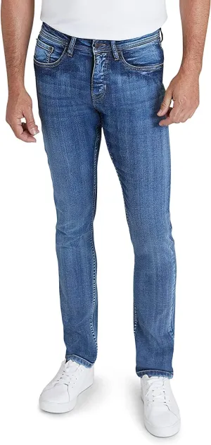 IZOD Men's Straight Fit Jeans - Comfortable Stretch Casual Pull On Denim Jeans for Men - Ultrasoft Men's Fashion Pants