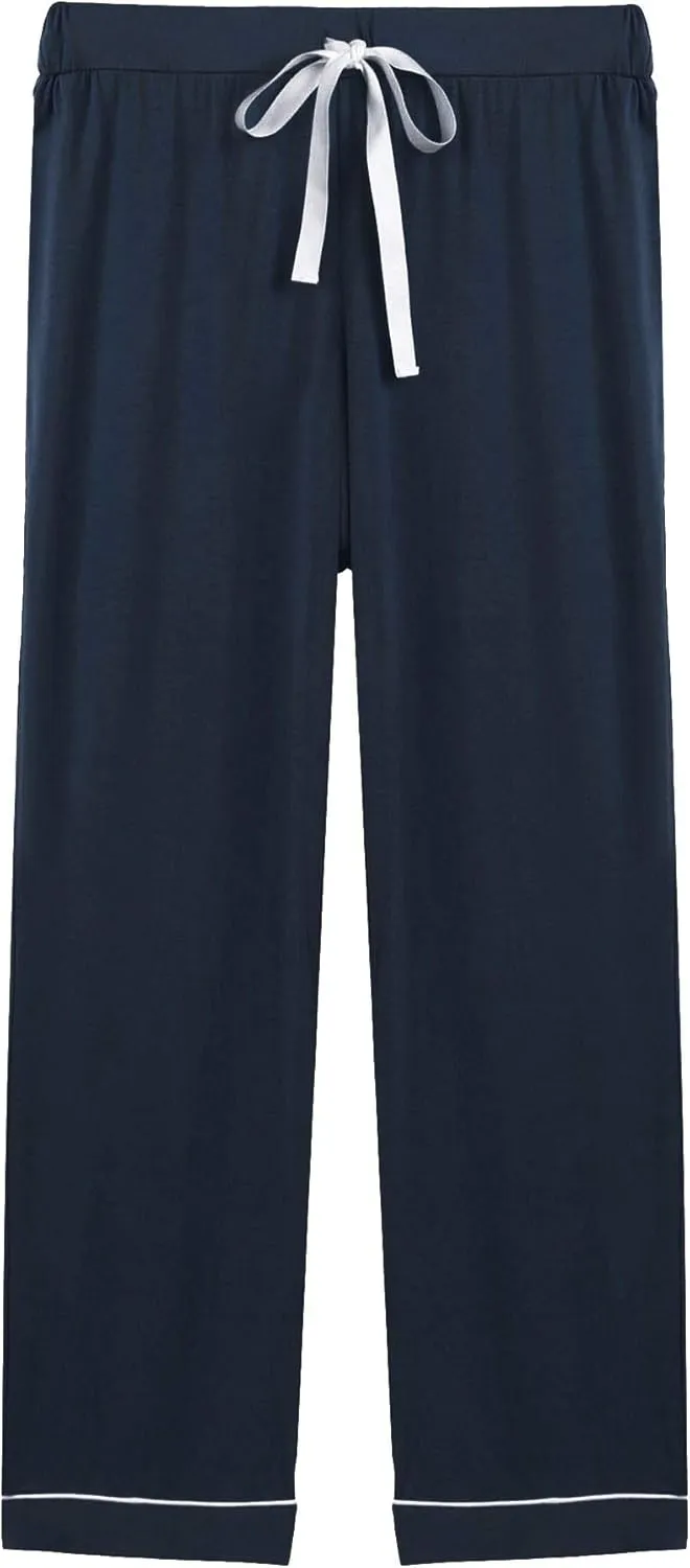 Joyaria Womens Bamboo Viscose Pajama Sets Long Sleeve Button Down Cooling Sleepwear Soft Comfortable Pj Pants Set for Women