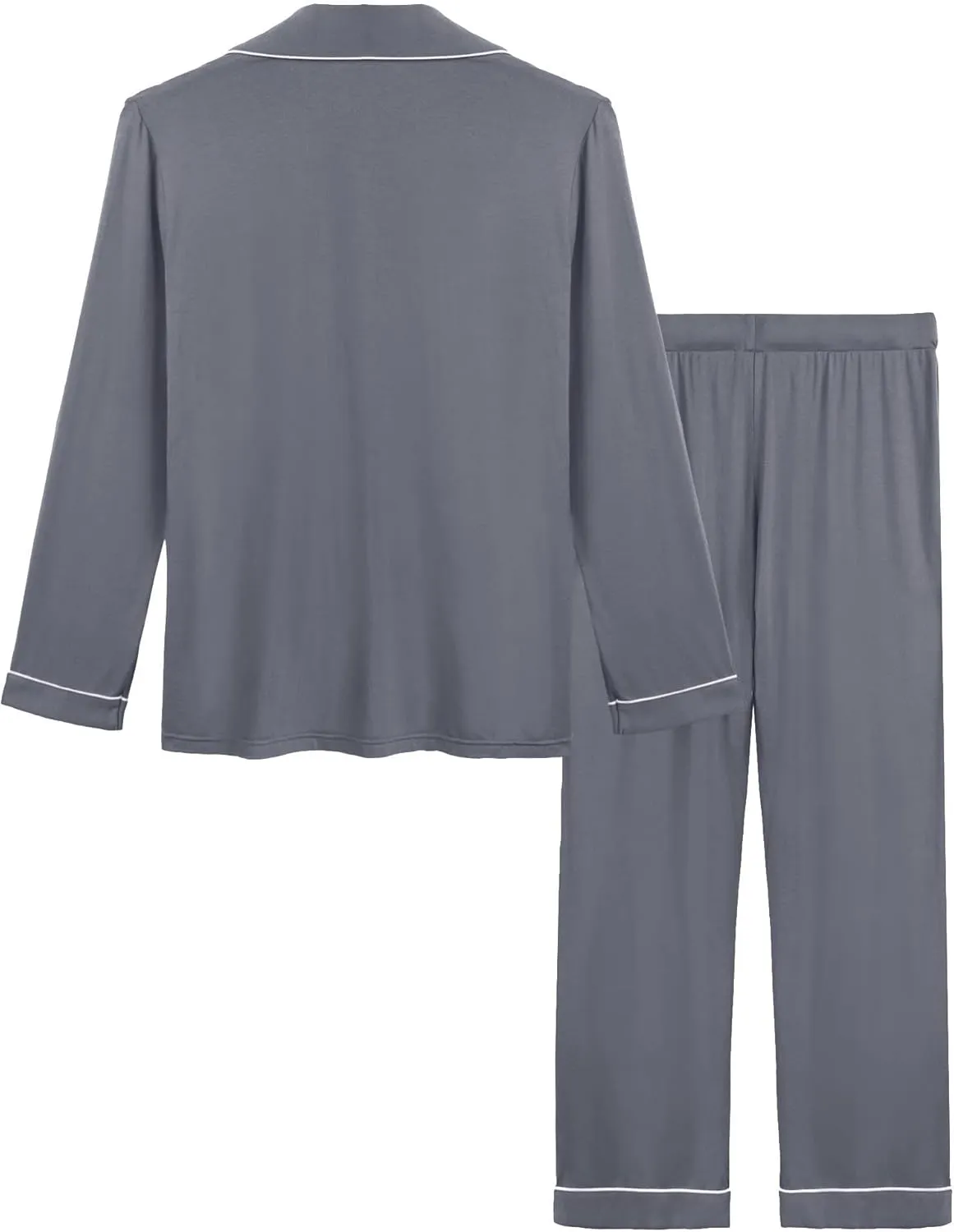 Joyaria Womens Bamboo Viscose Pajama Sets Long Sleeve Button Down Cooling Sleepwear Soft Comfortable Pj Pants Set for Women