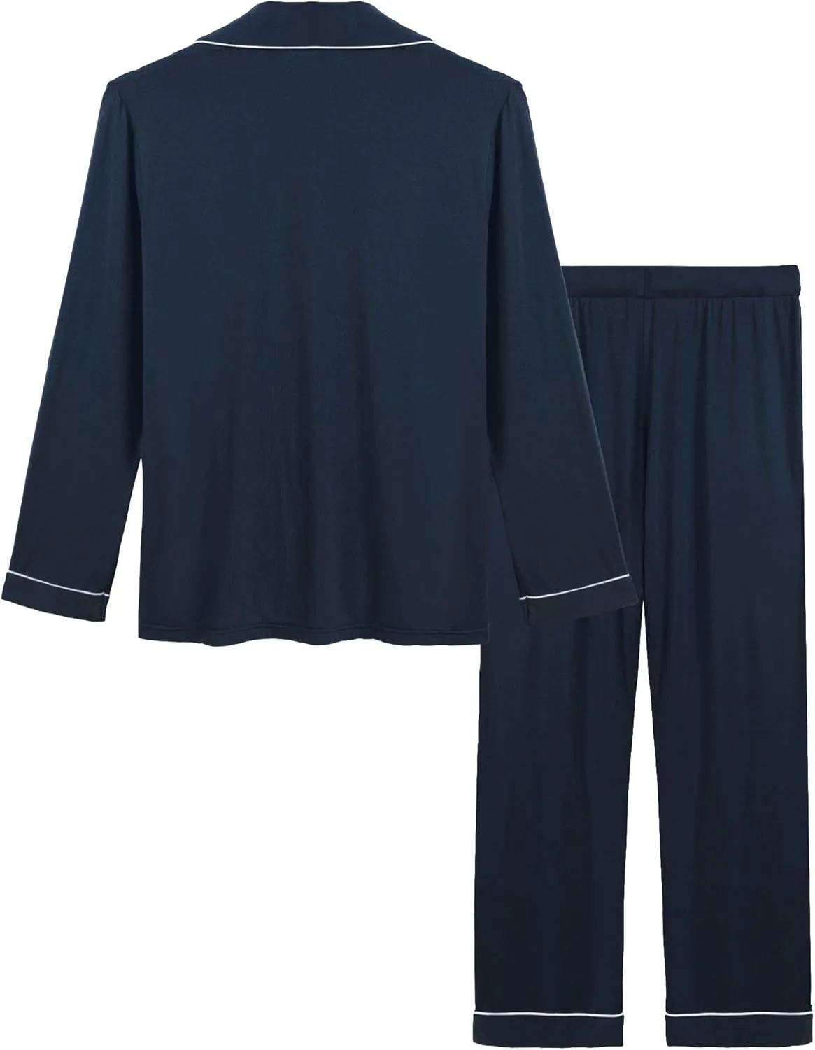 Joyaria Womens Bamboo Viscose Pajama Sets Long Sleeve Button Down Cooling Sleepwear Soft Comfortable Pj Pants Set for Women