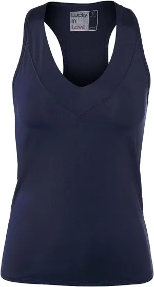 Lucky In Love V-Neck Tank with Built in Bra