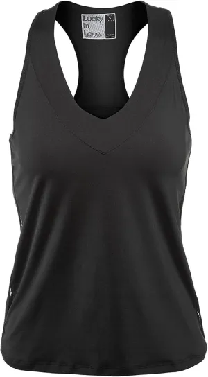 Lucky In Love V-Neck Tank with Built in Bra