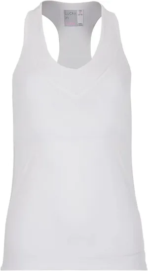 Lucky In Love V-Neck Tank with Built in Bra