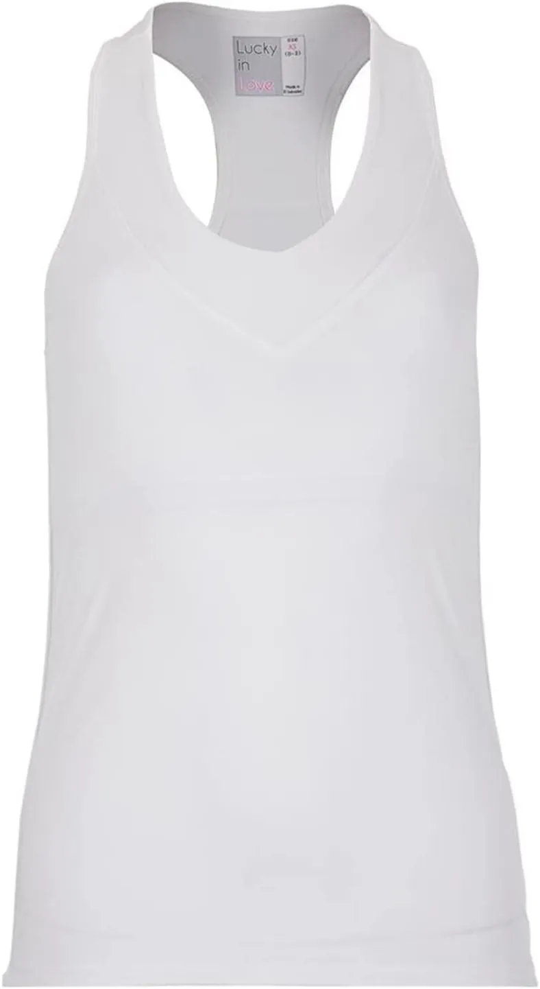 Lucky In Love V-Neck Tank with Built in Bra