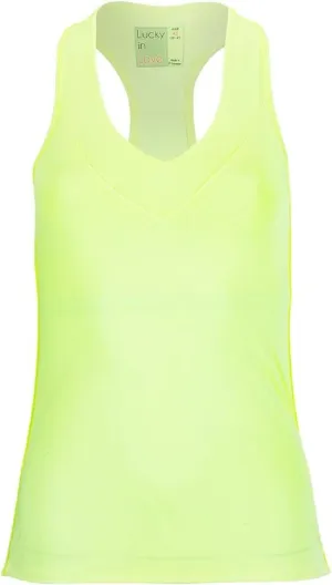 Lucky In Love V-Neck Tank with Built in Bra