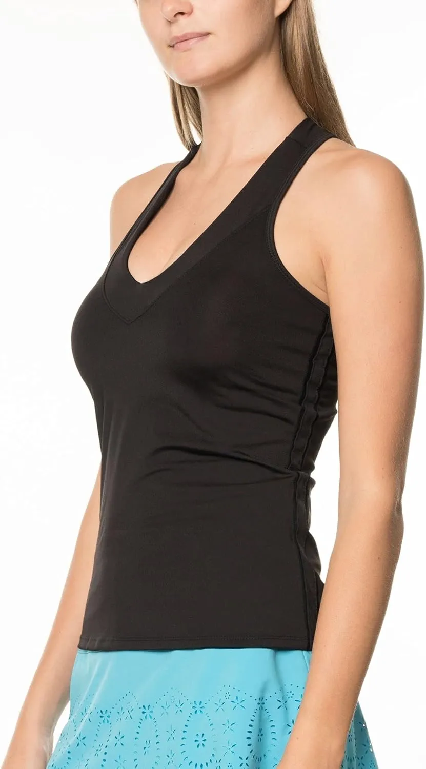 Lucky In Love V-Neck Tank with Built in Bra