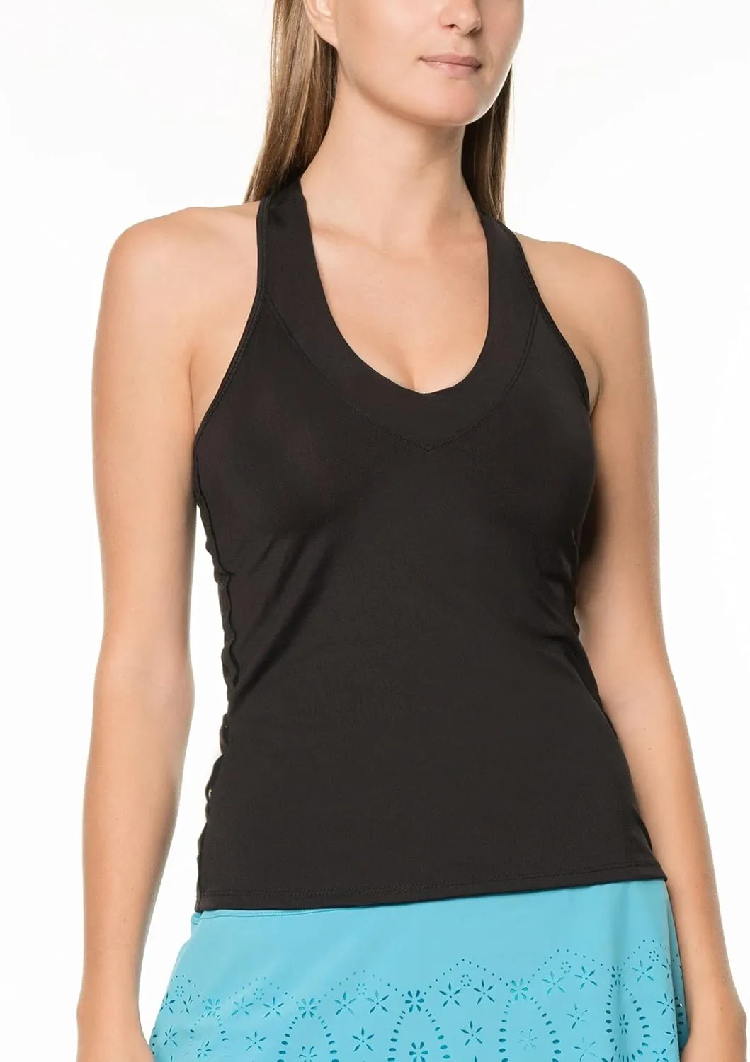 Lucky In Love V-Neck Tank with Built in Bra