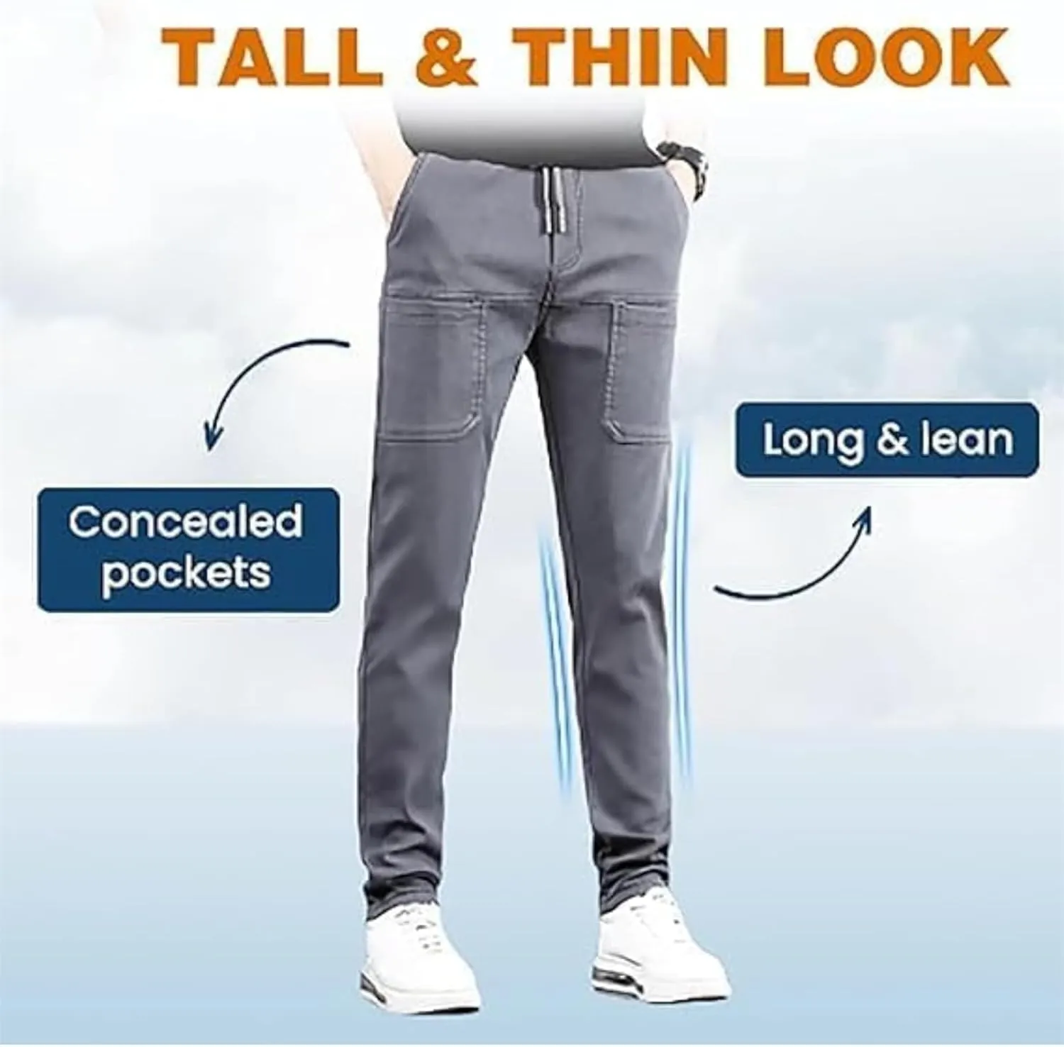 Men Comfy Cargo Pants Stretch, Lightweight Solid Color Long, PantsMultipants High Stretch Multi-Pocket Durable Cargo Pants.
