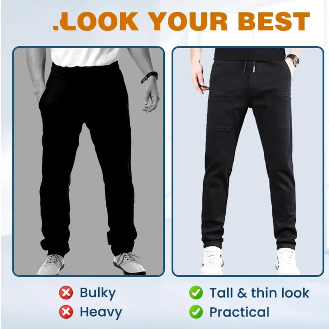 Mencomfy Cargo Pants, Men Comfy Multipants - High Stretch Multi-Pocket Durable Cargo Pants Waterproof Relaxed Fit
