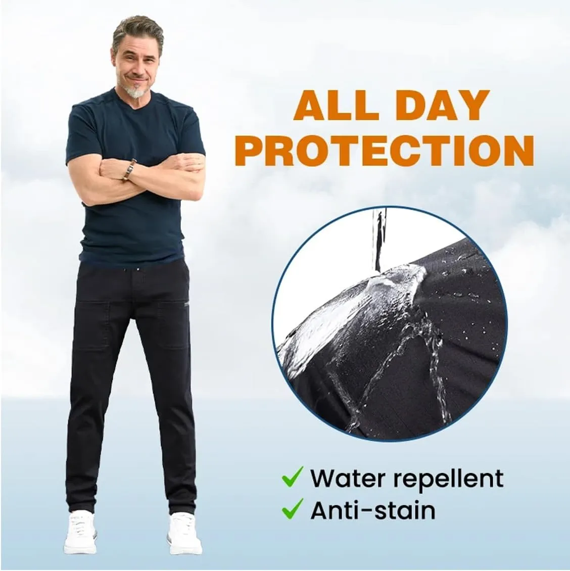 Mencomfy Cargo Pants, Men Comfy Multipants - High Stretch Multi-Pocket Durable Cargo Pants Waterproof Relaxed Fit