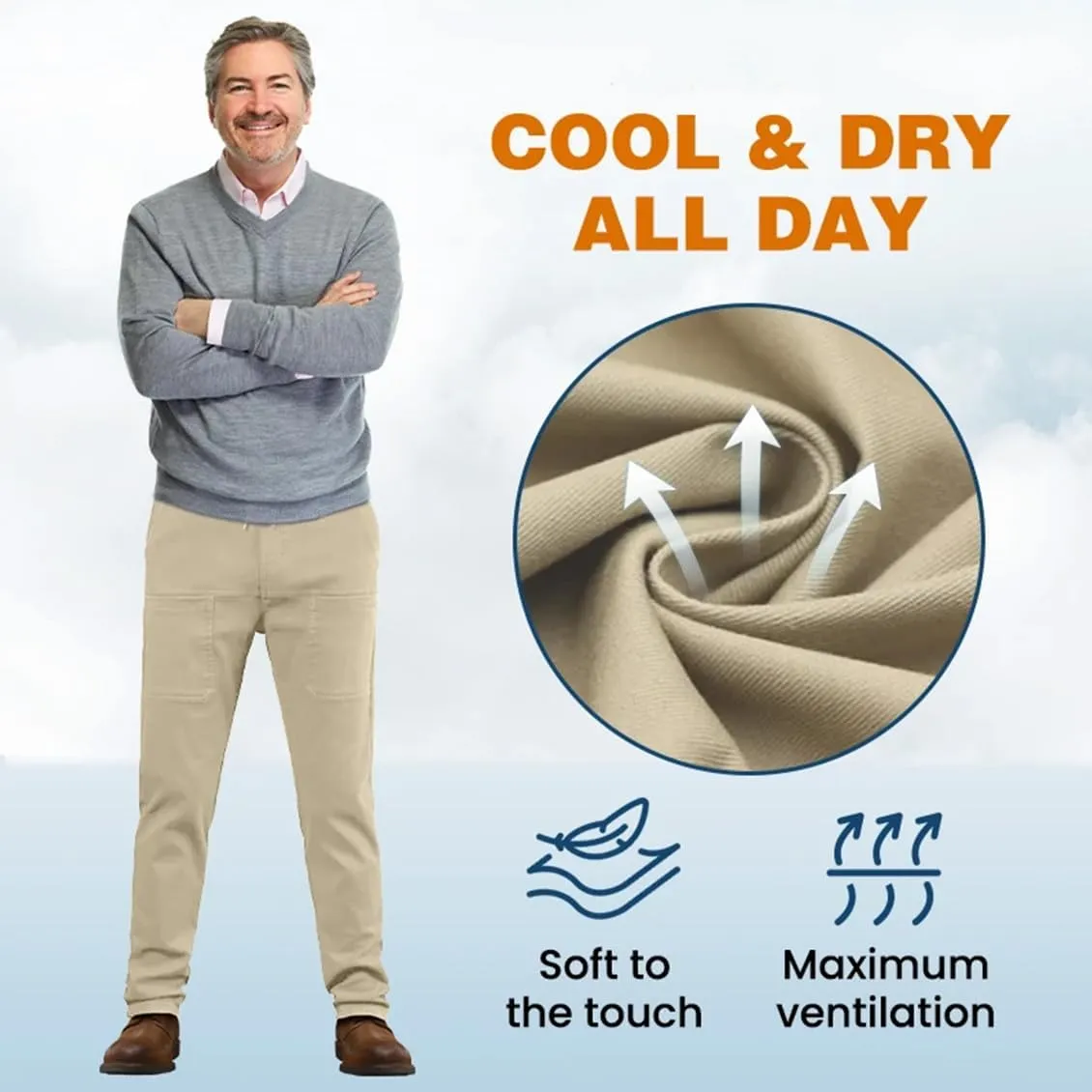Mencomfy Cargo Pants, Men Comfy Multipants - High Stretch Multi-Pocket Durable Cargo Pants Waterproof Relaxed Fit