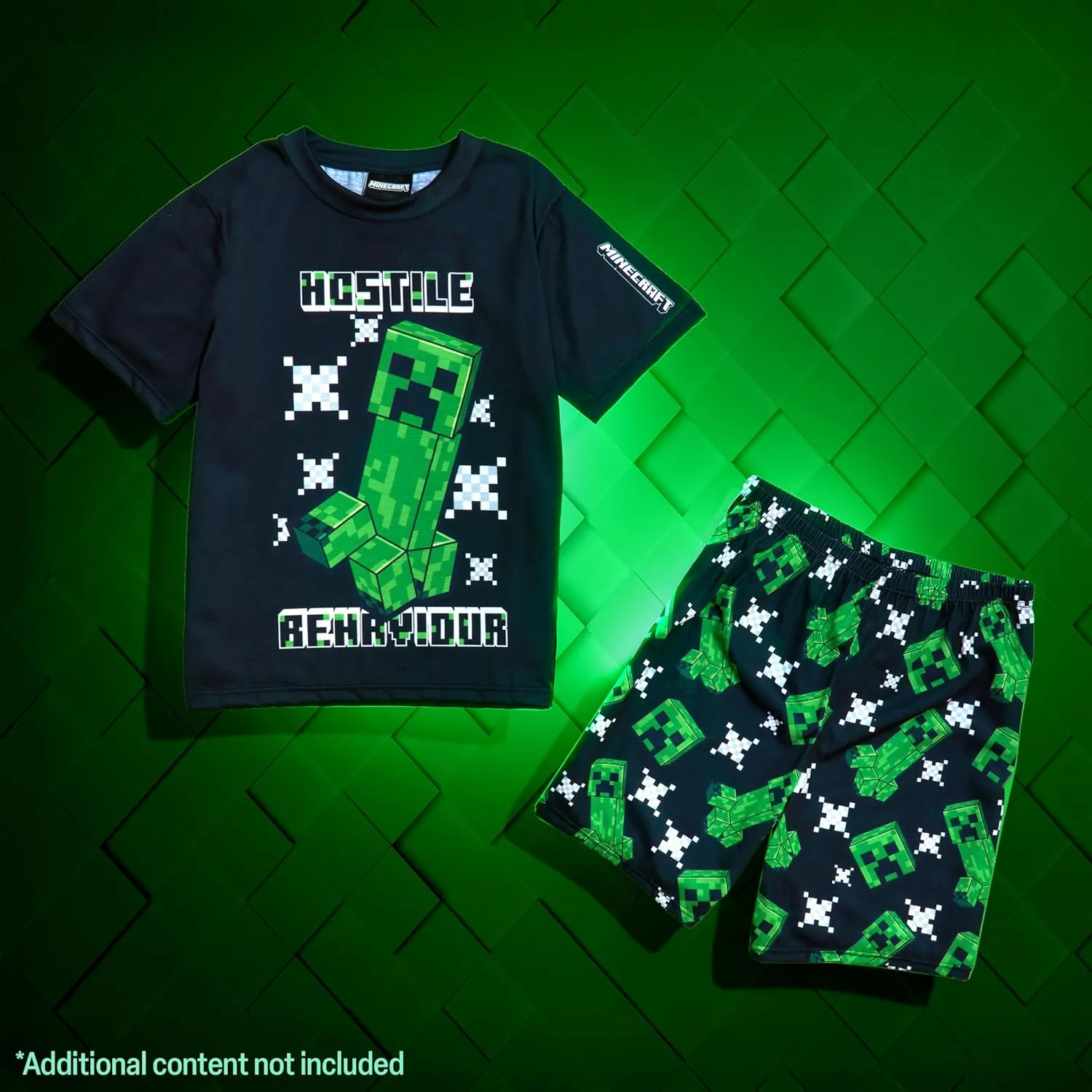 Minecraft Boys Pajamas Creeper Short PJs Set Sleepwear Loungewear Summer Kids Gifts for Kids