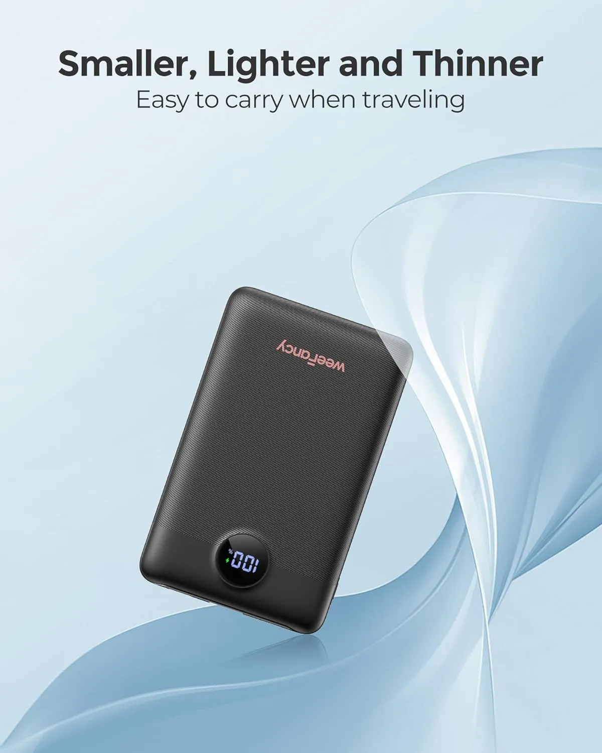 Mini Portable Charger with Built-in Cables 22.5W Fast Charging Power Bank USB-C Small Battery Pack 10000mAh Travel Essential Slim Battery for iPhone 16/15/14, Samsung 24/23, and More